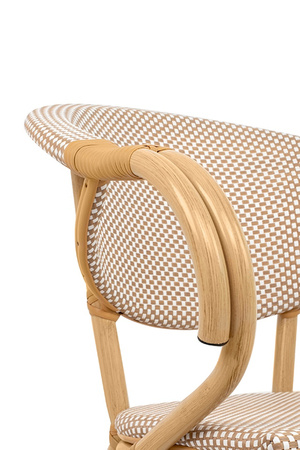 Krzesło BISTRO PARIS ARM jasnobrązowe rattan