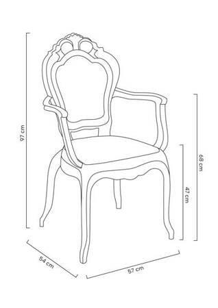 Krzesło KING ARM dymione - poliwęglan