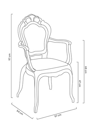 Krzesło KING ARM transparentne - poliwęglan