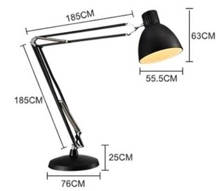 Lampa podłogowa GIGANT czarna - metal