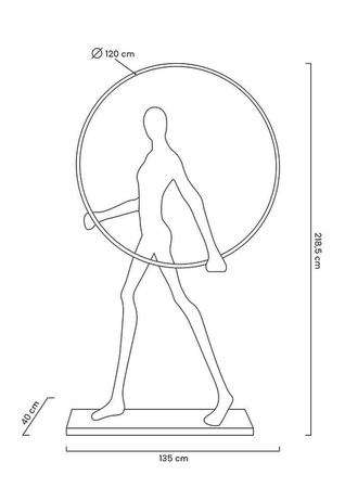 Lampa podłogowa HUMAN ROUND  włókno szklane