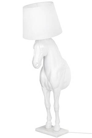 Lampa podłogowa KOŃ HORSE STAND M biała - włókno szklane