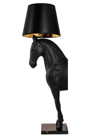 Lampa podłogowa KOŃ HORSE STAND S czarna - włókno szklane