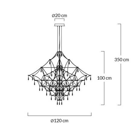 Lampa wisząca CONSTELATION 120 - LED, stal szczotkowana