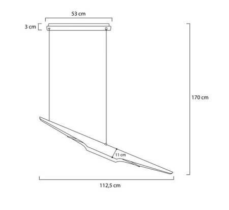 Lampa wisząca FENIX czarno - złota - aluminium