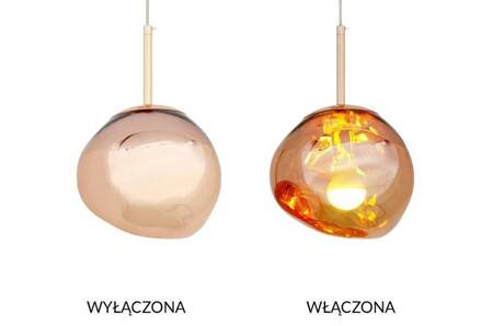 Lampa wisząca FUSION 20 miedziana - akryl