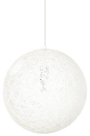 Lampa wisząca LUNA 110 biała - sznurek konopny