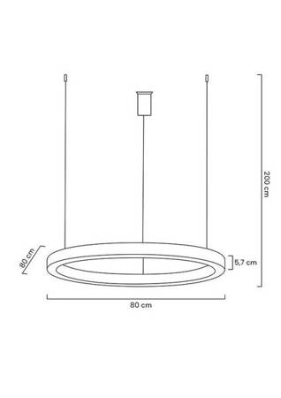 Lampa wisząca RING 80 srebrna - LED, stal polerowana