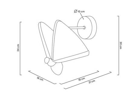 MOOSEE lampa ścienna BUTTERFLY M złota