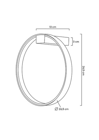 MOOSEE lampa ścienna CIRCLE WALL złota