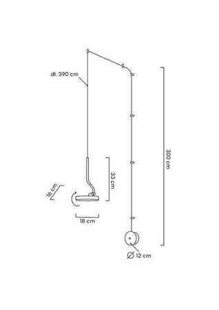 MOOSEE lampa ścienna FLAT czarna