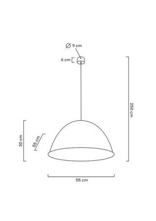 MOOSEE lampa wisząca MOLD 55 szara