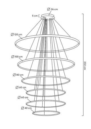 MOOSEE lampa wisząca RING SLIM XL złota