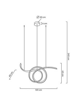 MOOSEE lampa wisząca WAVE 120 złota