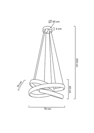 MOOSEE lampa wisząca WAVE 80 chrom