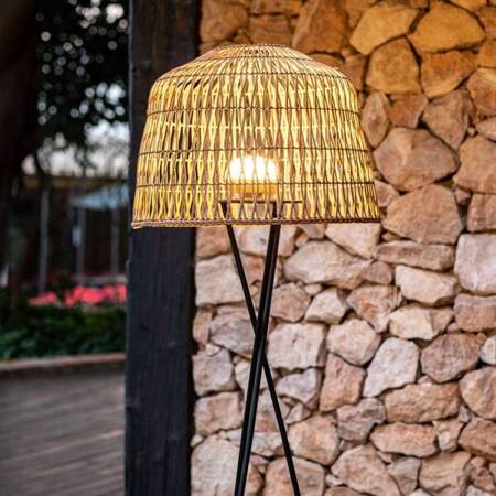 NEW GARDEN lampa podłogowa AMALFI 145 BATTERY NEGRO