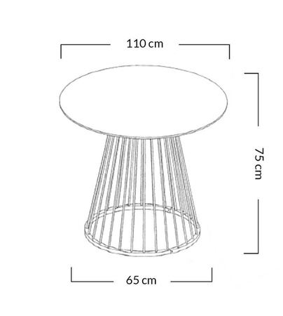 Stół GLAM WALNUT 110 - fornir orzechowy, chromowana podstawa